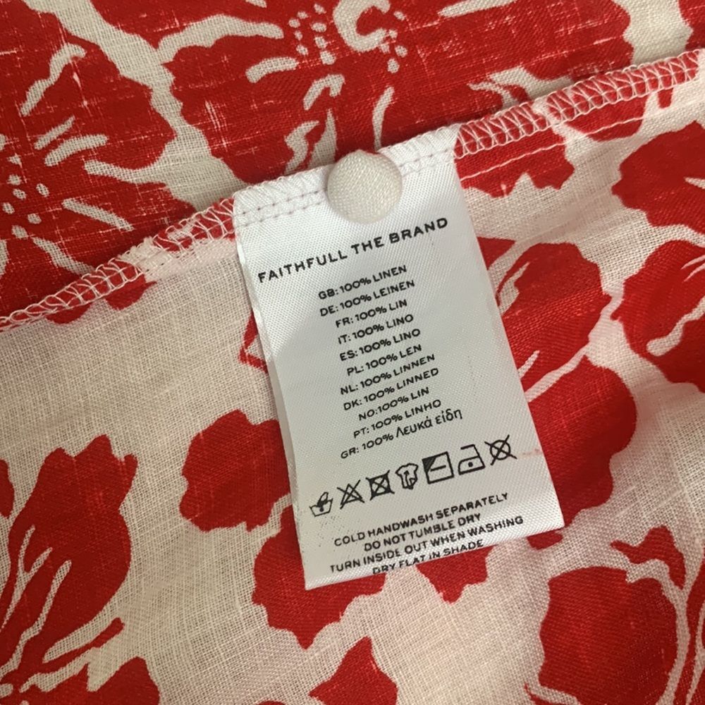 Faithfull Charlita Linen Shirt Dress - La Presa Floral Print - Picture 9 of 9